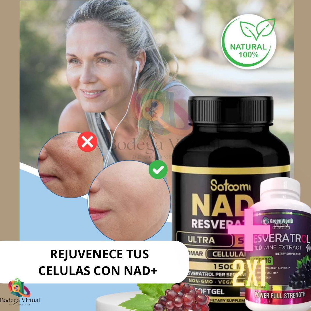 COMBO RESVERATROL NAD+ Y RED PLUS - 2X1 💪🧠💪